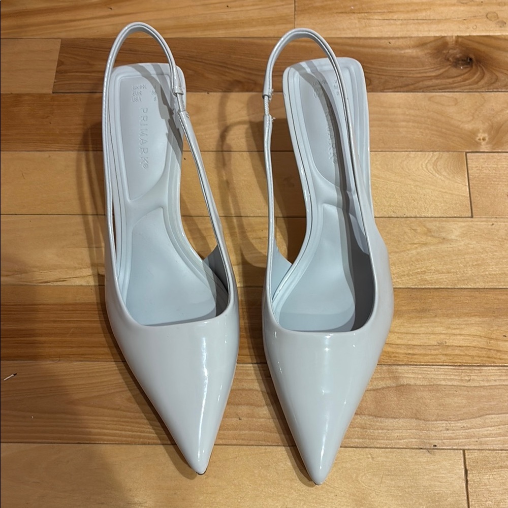 Primark Blue Heels with Pointed Toe and Slingback